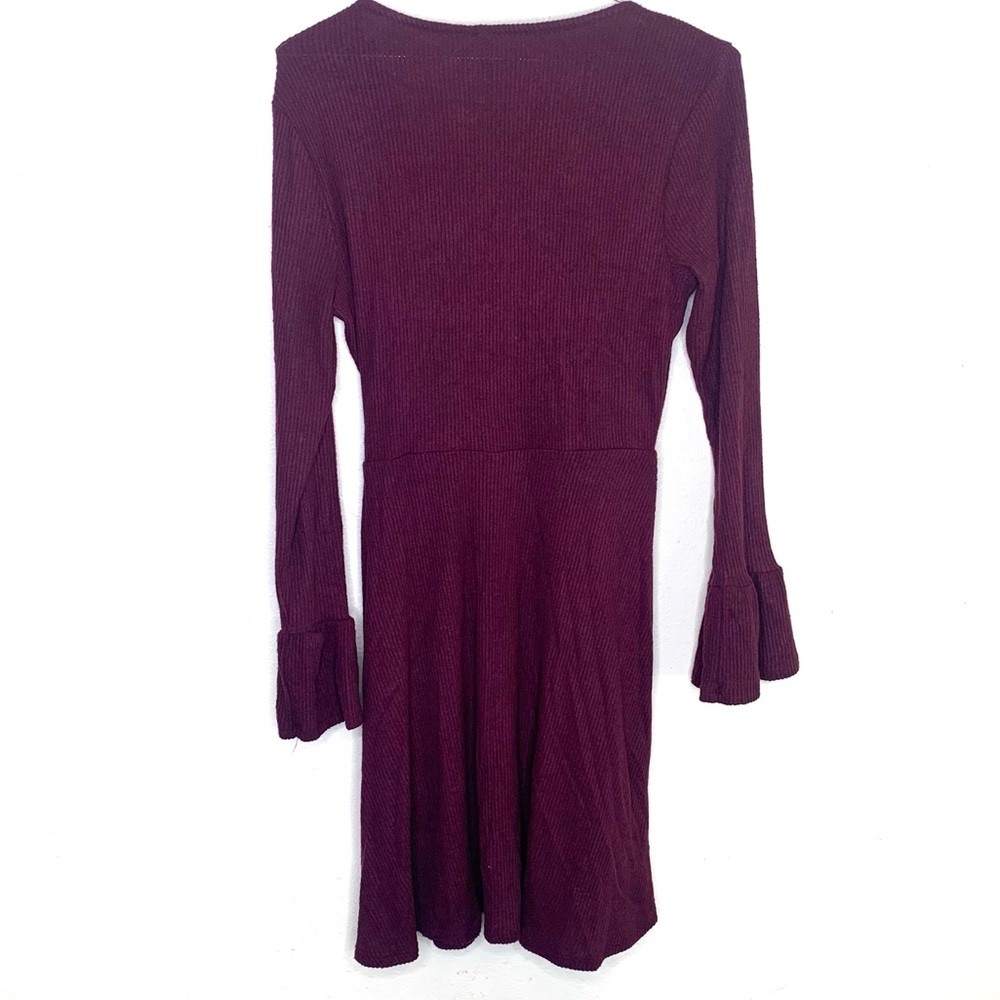 NWT Xhilaration Long bell sleeve Knit Wrap Dress - Picture 5 of 5